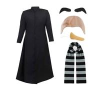 I Love Fancy Dress Despicable Villain Costume - Jacket, Bald Cap, Eyebrows, Nose & Scarf | Size: XL I Love Fancy Dress Multicolor XL