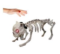 I Love Fancy Dress Dog Skeleton Prop With Glowing Eyes And Adjustable Limbs - Makes Spooky Barking Noise - Batteries Included - Perfect Halloween Decoration For Parties Or Accessory For Costumes