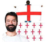 I Love Fancy Dress England Temporary Tattoo, Bunting & Flag Cape - Pack Of 1
