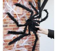 I LOVE FANCY DRESS Fake Spider Prop Halloween Decoration - 30"/75cm Giant Hairy Black Spider with Bendable Legs - Creepy Indoor Outdoor Arachnid Prop for Haunted House, Garden Party & Scary Displays