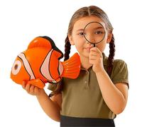 I LOVE FANCY DRESS Finding Clownfish Accessory Set - Inflatable Orange Clownfish and a Magnifying Glass - Perfect for Any Event