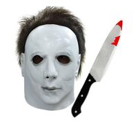 I Love Fancy Dress Halloween Killer Accessory Set - 2 Pcs Mask & Knife I Love Fancy Dress Multicolor