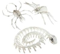 I LOVE FANCY DRESS Halloween Skeleton Animals - Pack of 3 Skeleton Spider, Snake and Crab Set - Scary Creepy Skeletal Props Trick or Treat Decorations Halloween Horror Party Décor