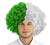 I Love Fancy Dress ILFD2255 Supporters Unisex Afro Wig, One size