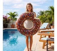 I Love Fancy Dress Inflatable Brown Doughnut Ring - 107Cm / 42 Inch
