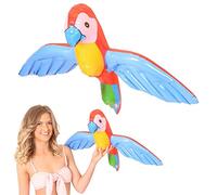 I LOVE FANCY DRESS Inflatable Parrot Prop - Wing Span 30" (76 cm) - Beak to Tail 23" (58 cm) - Perfect for Pirates and Tropical Parties (Pack of 1)