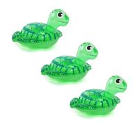 I LOVE FANCY DRESS Inflatable Turtle - Pack of 3 - Cute Green Turtle with Shell Design and Flippers - Adults Kids Boys Girls Fun Summer Activity Pool Party Beach Day Swimming Toy Float