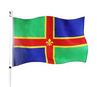 I LOVE FANCY DRESS Large 5ft X 3ft Lincolnshire County Flag - Pack Of 1 - Lincolnshire County Flag 5ft (152cm/60) X 3ft (91cm/36) - Perfect for Lincolnshire County Events or Occasions