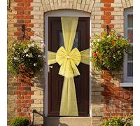 I LOVE FANCY DRESS LTD Christmas Door Bow X 2 - Large Gold Decoration with Diamante Detail - Xmas Baby Shower Wedding Celebration - Festive Season House Decoration