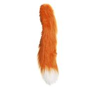 I LOVE FANCY DRESS LTD Fluffy Orange & White Tail Accessory - Thick Orange Fox Tail - Length: 20"/50cm / Circumference: 10"/25cm - Perfect for World Book Day