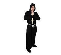 I LOVE FANCY DRESS LTD XL BLACK MONK COSTUME WITH LARGE CROSS & ROPE BELT(X-LARGE: 46"-48" CHEST)