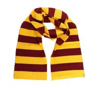 I Love Fancy Dress LT0200 165cm Long Maroon and Gold Striped Scarf (One Size)