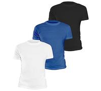 I LOVE FANCY DRESS Mens 3 Pack Mixed Colour T-Shirts - XLarge - 1 Black, 1 White, 1 Royal Blue 100% Cotton Lightweight Crew Neck T-Shirts - Mens Fashion Plain T-Shirt Set
