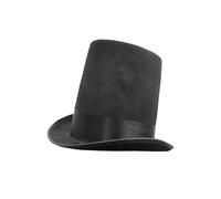 I Love Fancy Dress Men's Black Felt Stovepipe Top Hat | Size: Medium I Love Fancy Dress Black Medium