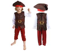 I Love Fancy Dress Men's Caribbean Pirate Costume in Brown | Size: Medium I Love Fancy Dress Brown Medium