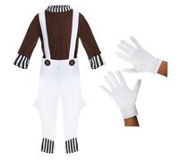 I Love Fancy Dress Men's Chocolate Factory Worker Costume - with Gloves in Brown | Size: XL I Love Fancy Dress Brown XL