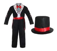 I Love Fancy Dress Men's Day of the Dead Costume in Black | Size: XL I Love Fancy Dress Black XL
