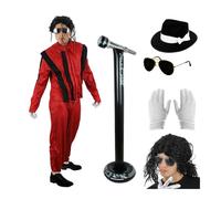 I Love Fancy Dress Men's Deluxe King of Pop Costume 6 Pcs | Size: XL I Love Fancy Dress Multicolor XL