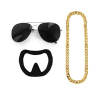 I Love Fancy Dress Men's Ibiza Final Boss Costume Accessory Set 3 Pcs I Love Fancy Dress Multicolor