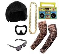 I Love Fancy Dress Men's Ibiza Final Boss Costume Accessory Set - 6 Pcs I Love Fancy Dress Multicolor