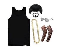 I Love Fancy Dress Men's Ibiza Final Boss Costume Set 6 Pcs with Aviator Sunglasses | Size: XL I Love Fancy Dress Multicolor XL