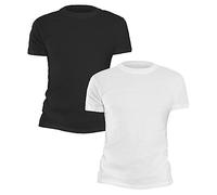 I LOVE FANCY DRESS Mens Mixed 2 Pack T-Shirts - Small - 1 Black, 1 White 100% Cotton Lightweight Crew Neck Black T-Shirts - Mens Fashion Plain T-Shirt Set