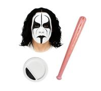 I Love Fancy Dress Men's Sting Accessory Set - Wig, Face Paint & Inflatable Bat I Love Fancy Dress Multicolor