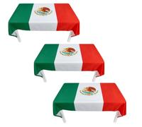I LOVE FANCY DRESS Mexico Flag Tablecloth - Pack of 3 - 5ft x 3ft Polyester Table Cloth with Bold Mexican Flag Print - National Day, Sporting & Themed Event Decoration, Fiesta or Home Décor