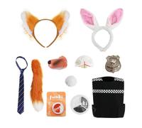 I Love Fancy Dress Nick & Judy Couples Costume - 11 Pcs | Size: Medium I Love Fancy Dress Multicolor Medium