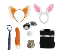I Love Fancy Dress Nick & Judy Couples Costume | 8 Pcs | Size: Medium I Love Fancy Dress Multicolor Medium