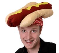 I Love Fancy Dress Novelty Hotdog Hat in Brown | Size: 2 Pack I Love Fancy Dress Brown 2 Pack