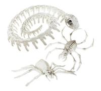 I Love Fancy Dress Plastic Animal Skeleton Pack 3 Pcs Snake, Spider & Crab - Pack Of 12