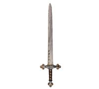 Plastic Gladiator Sword I Love Fancy Dress Silver 2 Pack