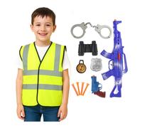I Love Fancy Dress Police Officer Costume Set - Hi Vis Vest & 10 Piece Set | Size: Small I Love Fancy Dress Multicolor Small