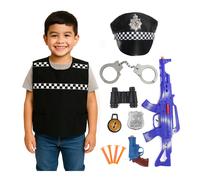 I Love Fancy Dress Police Officer Costume Set - Vest, Hat & 10 Piece Set | Size: Small I Love Fancy Dress Multicolor Small