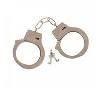 I Love Fancy Dress Prisoner Metal Handcuffs in Silver | Size: 2 Pack I Love Fancy Dress Silver 2 Pack