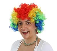 I LOVE FANCY DRESS Rainbow Afro Wig - Adult Unisex Pride Fancy Dress Accessory