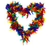 I Love Fancy Dress Rainbow Pride Feather Boa - 65g in Red | Size: 3 Pack I Love Fancy Dress Red 3 Pack