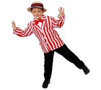 Red and White Striped Blazer I Love Fancy Dress Red Medium