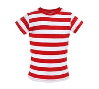 I Love Fancy Dress Red & White Striped Short Sleeve Top | Size: XL I Love Fancy Dress Red XL