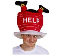 I Love Fancy Dress Santa Stuck in Chimney Hat | Size: 4 Pack I Love Fancy Dress Multicolor 4 Pack