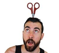 I LOVE FANCY DRESS Scissors Through Head Headband Funny Halloween Prop - Perfect Halloween Accessory - Pack of 6