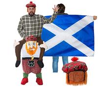 I LOVE FANCY DRESS Scottish Supporters Set - Scotsman Pick Me Up Costume With Tam O Shanter Hat and 5ftx3ft Scottish Flag - Sporting Events, Street Parties, Festivals, Celebrations
