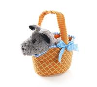 I Love Fancy Dress Soft Gingham Basket & Toto Dog Set in Grey I Love Fancy Dress Grey