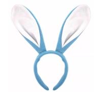 I LOVE FANCY DRESS Soft Pastel Blue Easter Bunny Ears Headband - Blue Plush Rabbit Ear Accessory - Fun Novelty Headpiece for Easter Egg Hunts, Spring Parties and Seasonal Celebrations