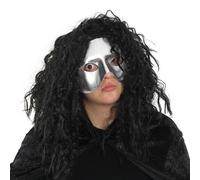 I Love Fancy Dress The Unknown Mask & Wig Set in Black I Love Fancy Dress Black
