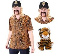 I LOVE FANCY DRESS Tiger King Joe Exotic Fancy Dress - Adults Cult Icon Costume With Hat, Wig, Moustache & Soft Toy - Reality T.V. Show Novelty Costume (XXX-Large)