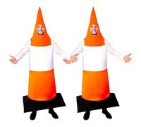 I LOVE FANCY DRESS Traffic Cone Costume - Orange & White Road Traffic Cone - Stag Night Funny Novelty Party Costume - Pack of 2