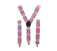 I Love Fancy Dress Union Jack Braces in Red | Size: 1 Pack I Love Fancy Dress Red 1 Pack