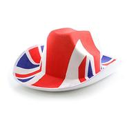 I LOVE FANCY DRESS Union Jack Cowboy Hat - Cowboy Hat with Union Jack Flag Print - Perfect for Kings Coronation, Jubilee Street Parties, Themed Events, and Costume Accessories